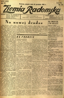 Ziemia Radomska, 1933, R. 6, nr 295