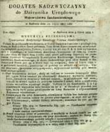 Dodatek Nadzwyczajny do Dziennika Urzędowego Województwa Sandomierskiego, 1833