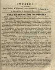 Dziennik Urzędowy Gubernii Radomskiej, 1860, nr 7, dod. I
