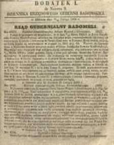 Dziennik Urzędowy Gubernii Radomskiej, 1860, nr 9, dod. I