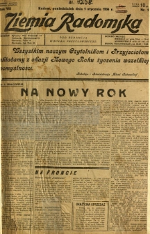 Ziemia Radomska, 1934, R. 7, nr 1