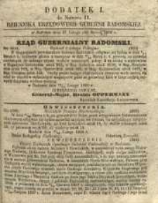 Dziennik Urzędowy Gubernii Radomskiej, 1860, nr 11, dod. I