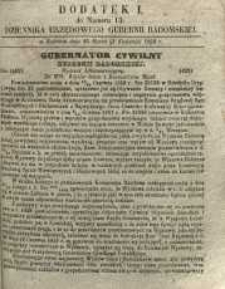 Dziennik Urzędowy Gubernii Radomskiej, 1860, nr 15, dod. I