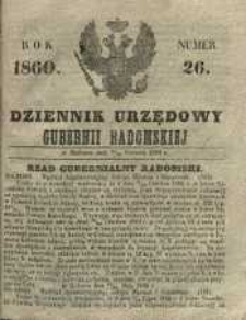 Dziennik Urzędowy Gubernii Radomskiej, 1860, nr 26