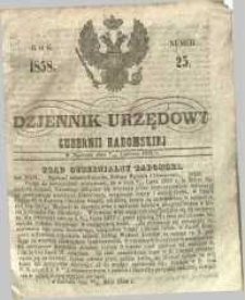 Dziennik Urzędowy Gubernii Radomskiej, 1858, nr 25