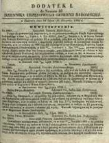 Dziennik Urzędowy Gubernii Radomskiej, 1860, nr 33, dod. I