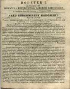 Dziennik Urzędowy Gubernii Radomskiej, 1860, nr 36, dod. I