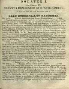 Dziennik Urzędowy Gubernii Radomskiej, 1860, nr 39, dod. I