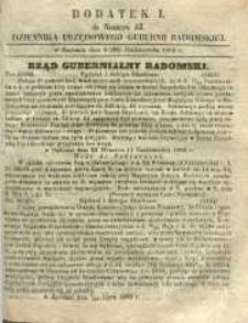 Dziennik Urzędowy Gubernii Radomskiej, 1860, nr 43, dod. I
