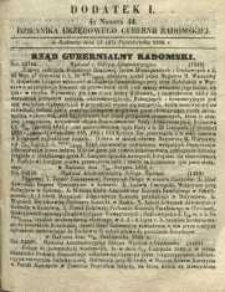 Dziennik Urzędowy Gubernii Radomskiej, 1860, nr 44, dod. I