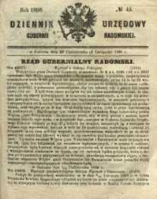 Dziennik Urzędowy Gubernii Radomskiej, 1860, nr 45