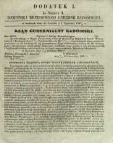 Dziennik Urzędowy Gubernii Radomskiej, 1861, nr 3, dod. I
