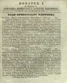 Dziennik Urzędowy Gubernii Radomskiej, 1861, nr 5, dod. I