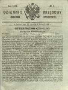 Dziennik Urzędowy Gubernii Radomskiej, 1861, nr 7