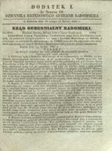 Dziennik Urzędowy Gubernii Radomskiej, 1861, nr 10, dod. I