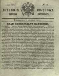 Dziennik Urzędowy Gubernii Radomskiej, 1861, nr 14