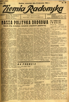 Ziemia Radomska, 1934, R. 7, nr 20