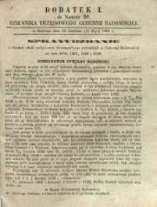 Dziennik Urzędowy Gubernii Radomskiej, 1861, nr 20, dod. I