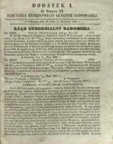 Dziennik Urzędowy Gubernii Radomskiej, 1861, nr 24, dod. I