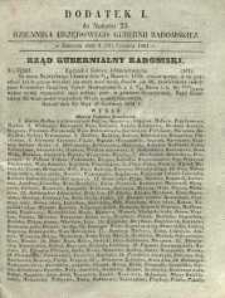 Dziennik Urzędowy Gubernii Radomskiej, 1861, nr 25, dod. I