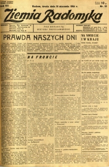 Ziemia Radomska, 1934, R. 7, nr 25