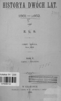 Historya dwóch lat : 1861-1862
