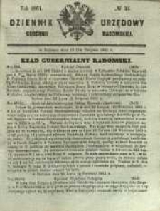 Dziennik Urzędowy Gubernii Radomskiej, 1861, nr 35