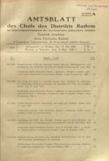 Amtsblatt des Chefs des Distrikts Radom im Generalgouvernement fűr die besetzten polnischen Gebiete = Dziennik urzędowy Szefa Dystryktu Radom w Generalnym Gubernatorstwie dla okupowanych polskich obszarów, 1940, nr 2, wyd. A