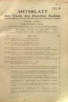 Amtsblatt des Chefs des Distrikts Radom im Generalgouvernement fűr die besetzten polnischen Gebiete = Dziennik urzędowy Szefa Dystryktu Radom w Generalnym Gubernatorstwie dla okupowanych polskich obszarów, 1940, nr 2, wyd. B