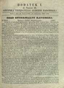 Dziennik Urzędowy Gubernii Radomskiej, 1861, nr 46, dod. I