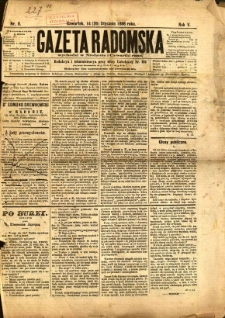 Gazeta Radomska, 1888, R. 5, nr 8