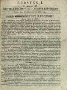 Dziennik Urzędowy Gubernii Radomskiej, 1861, nr 48, dod. I