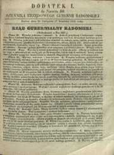 Dziennik Urzędowy Gubernii Radomskiej, 1861, nr 50, dod. I