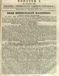 Dziennik Urzędowy Gubernii Radomskiej, 1862, nr 13, dod. I