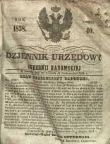 Dziennik Urzędowy Gubernii Radomskiej, 1858, nr 40