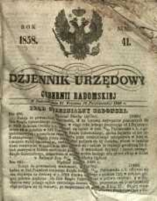 Dziennik Urzędowy Gubernii Radomskiej, 1858, nr 41
