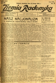 Ziemia Radomska, 1934, R. 7, nr 40