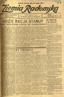 Ziemia Radomska, 1934, R. 7, nr 41