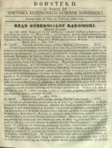 Dziennik Urzędowy Gubernii Radomskiej, 1862, nr 24, dod. II