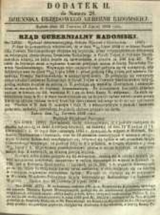 Dziennik Urzędowy Gubernii Radomskiej, 1862, nr 28, dod. II