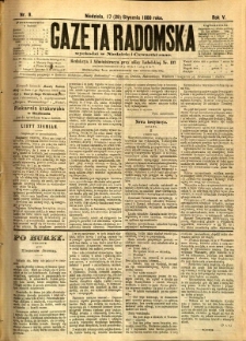 Gazeta Radomska, 1888, R. 5, nr 9