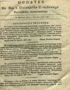 Dziennik Urzędowy Województwa Sandomierskiego, 1835, nr 1, dod.