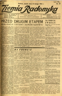 Ziemia Radomska, 1934, R. 7, nr 44