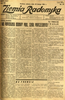 Ziemia Radomska, 1934, R. 7, nr 45