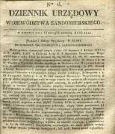 Dziennik Urzędowy Województwa Sandomierskiego, 1835, nr 15