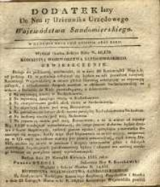 Dziennik Urzędowy Województwa Sandomierskiego, 1835, nr 17, dod. I