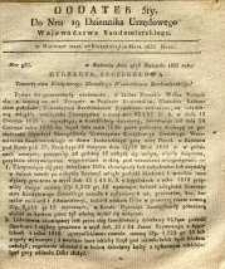 Dziennik Urzędowy Województwa Sandomierskiego, 1835, nr 19, dod. V