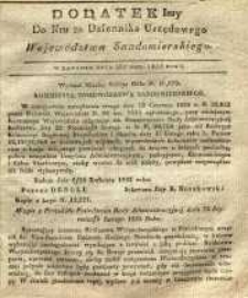 Dziennik Urzędowy Województwa Sandomierskiego, 1835, nr 20, dod. I