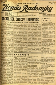 Ziemia Radomska, 1934, R. 7, nr 54
