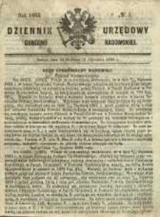 Dziennik Urzędowy Gubernii Radomskiej, 1863, nr 1